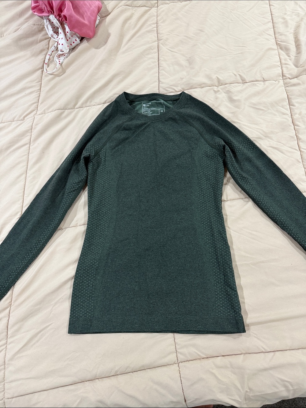 Dark Green Long Sleeve Active Top